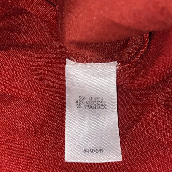 J Jill Linen Stretch Elasticized Waist Crop Wide Leg Pants Size Medium - Picture 7 of 8